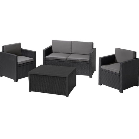 Keter Monaco set sa stolom za skladištenje, graphite - coolgrey