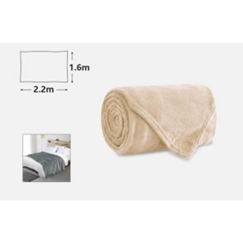 Flanel deka 220/160 cm - bež