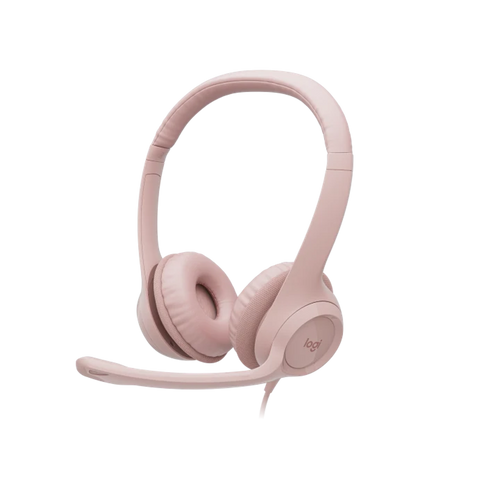 Logitech H390 slušalice s mikrofonom, USB, roza 981-001281