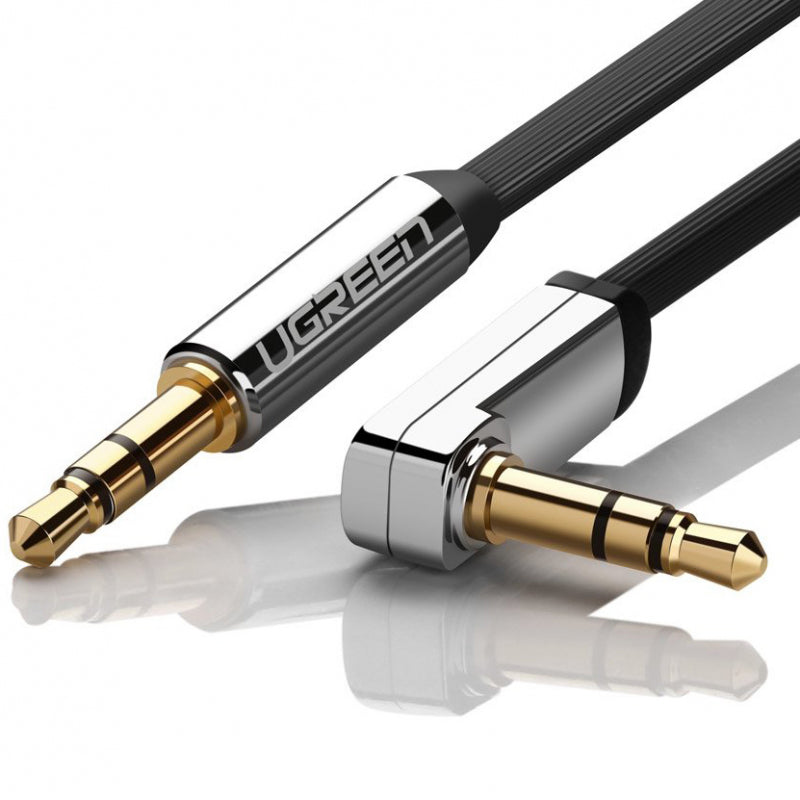 UGREEN 3.5 mm na 3.5 mm audio kabel kutni 50 cm crni