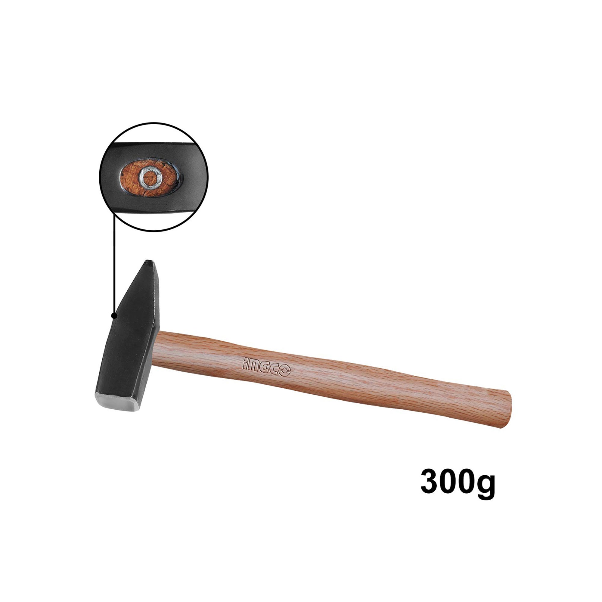 Čekić sa drvenom drškom 300g - HMH040300 INGCO