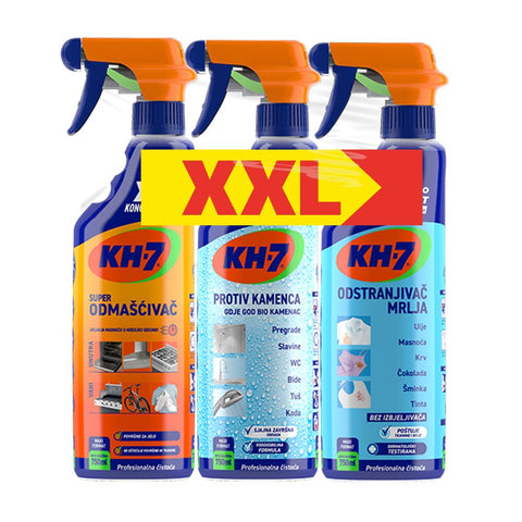 KH-7 TRI PACK XXL Odmašćivač, Kamenac, Mrlje