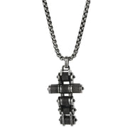 Ogrlica Chain Cross - Crna / Srebrna KP29313