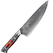 Damaskasti kuhinjski nož YA-37555 - Chef / Crvena / Siva KP37555