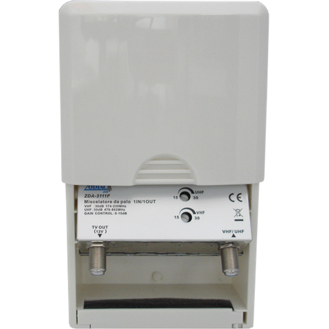 ZODIAC Pojačalo antensko, 1 ulaz 1 izlaz, 15/30dB - ZDA-3111F