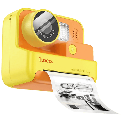 hoco. Dječja kamera sa printerom, 2&quot; IPS LCD, 720p, microSD - DV200 Yellow