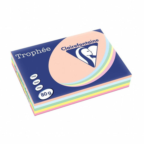 Clairefontaine papir Trophee pastelni mix (5 boja) A4/80gr 1/500