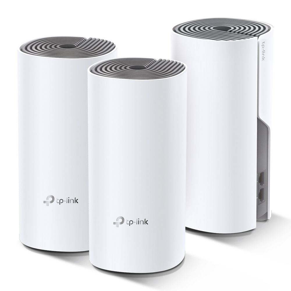TP-Link Deco E4 (3-pack) Dvofrekvencijski (2,4 GHz / 5 GHz) Wi-Fi 5 (802.11ac) Bijelo, Sivo 2 Unutarnji