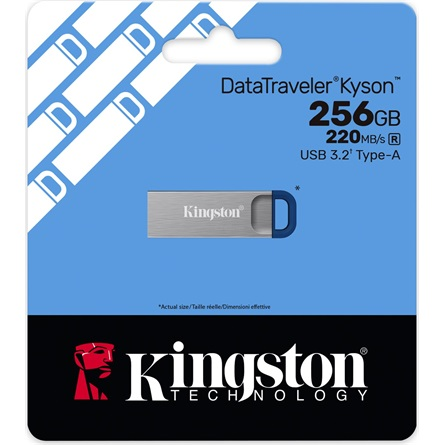 Kingston Technology DataTraveler Kyson USB izbrisivi memorijski pogon 256 GB USB Tip-A 3.2 Gen 1 (3.1 Gen 1) Nehrđajući čelik