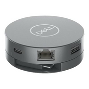 DELL DA305 Žičano USB 3.2 Gen 2 (3.1 Gen 2) Type-C Srebro