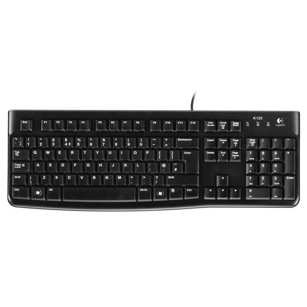 Logitech Keyboard K120 for Business tipkovnica USB Nordijski Crno