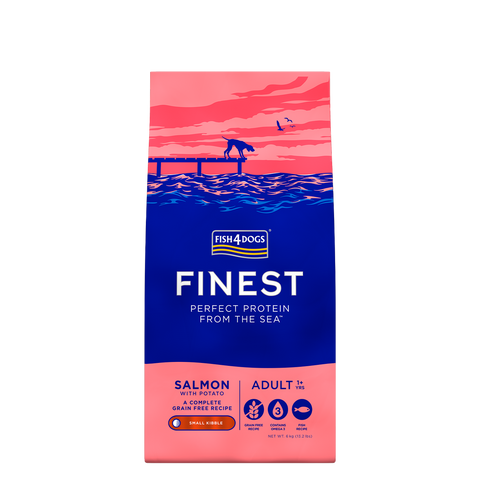 Fish4Dogs Finest Salmon, Small kibble - male granule, losos 6 kg