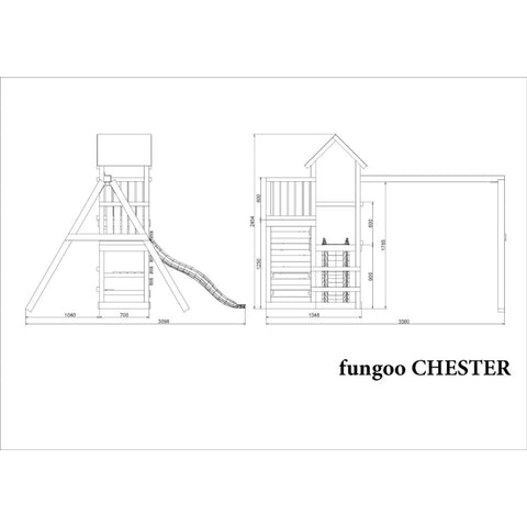 Fungoo set CHESTER - drveno dječje igralište