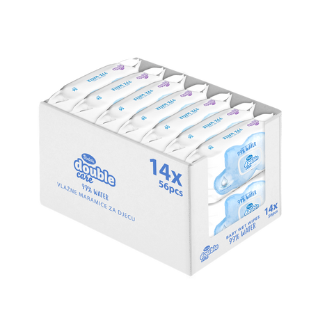 Violeta Baby vlažne maramice 56/1 Sensitive Care 99% voda XXL 14 paketa 56/1