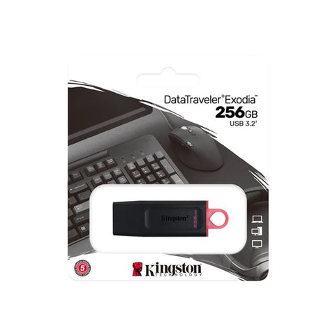 KINGSTON 256GB USB3.2 Gen1 DT Bk+Pink DTX/256GB