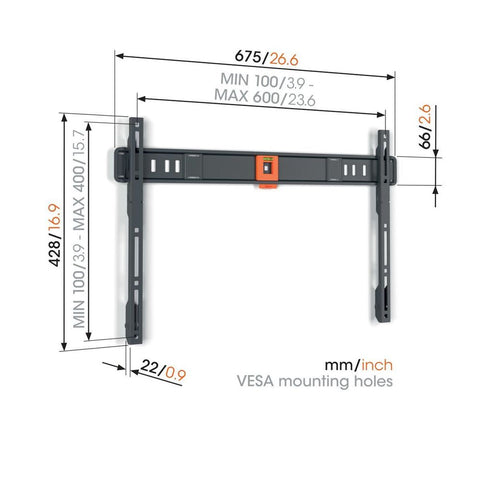 Vogels TVM1603, zidni nosač za ekrane od 40&quot;-100&quot;, fiksni, do 75kg
