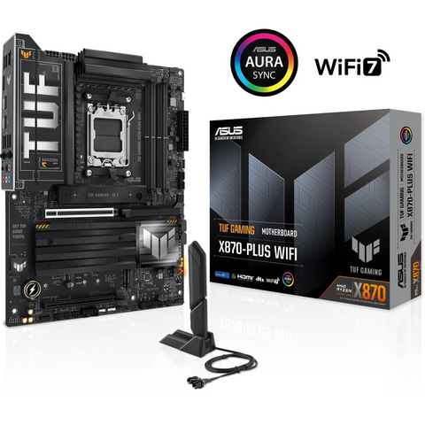 Asus TUF Gaming X870-PLUS WIFI, DDR5, SATA3, USB 3.2 Gen 2x2, DP, 2.5 GbE, WiFi 7, AM5 ATX Matična ploča