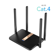 Cudy LT500D bežični usmjerivač Brzi Ethernet Dvofrekvencijski (2,4 GHz / 5 GHz) 4G Crno