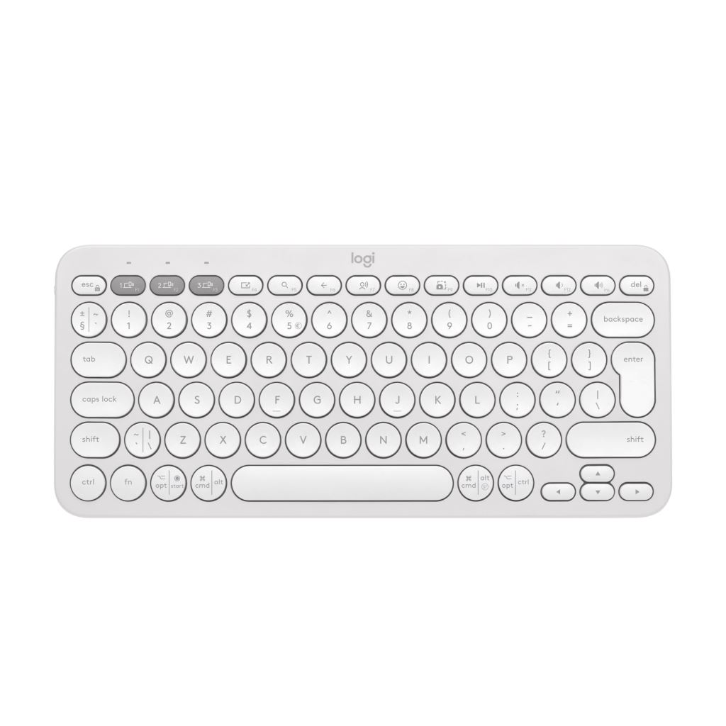 Logitech Pebble Keys 2 K380s tipkovnica RF bežični + Bluetooth QWERTY US Međunarodna Bijelo