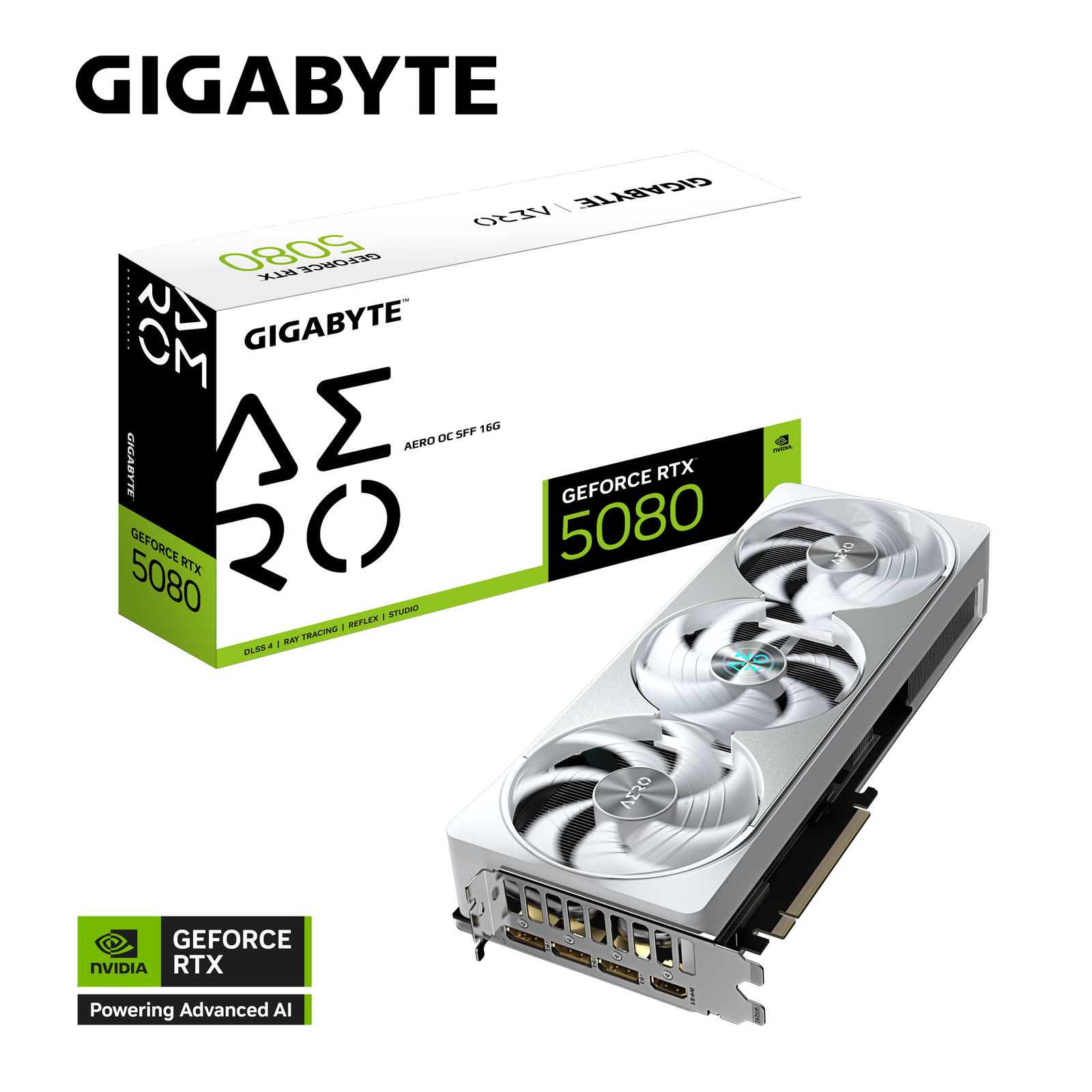 GIGABYTE GeForce RTX 5080 AERO OC SFF 16G NVIDIA 16 GB GDDR7