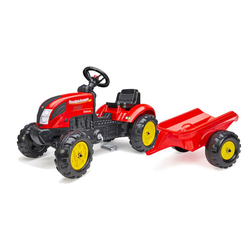 Falk traktor s prikolicom Country Farmer red