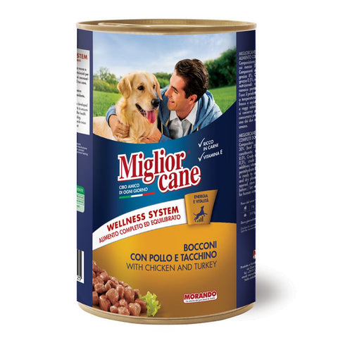 Miglior hrana za pse u limenci, Piletina i Puretina, 1250 g