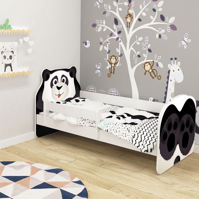 Dječji krevet ACMA Animals, bočna bijela 160x80 cm 06 Panda
