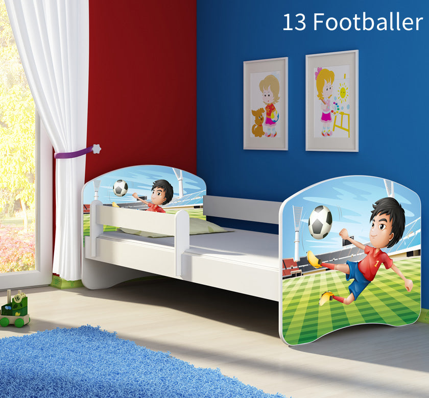 Dječji krevet ACMA s motivom, bočna bijela 180x80 cm 13 Footballer