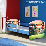 Dječji krevet ACMA s motivom, bočna plava 180x80 cm 37 Nogometaš