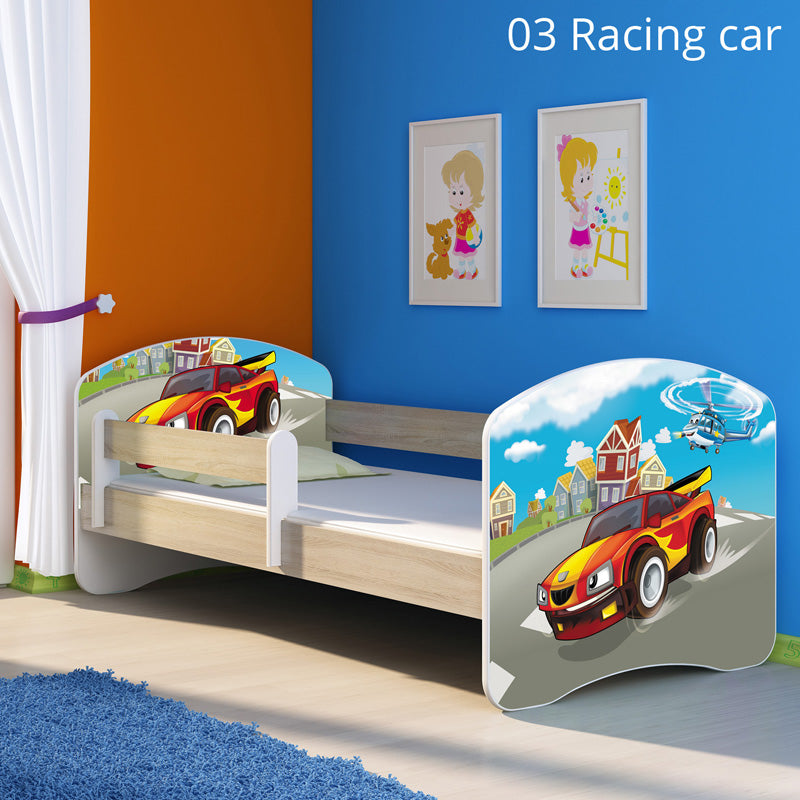 Dječji krevet ACMA s motivom, bočna sonoma 160x80 cm 03 Racing Car