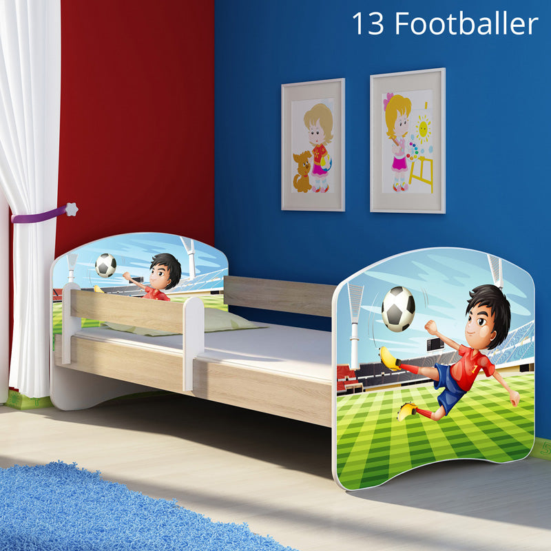 Dječji krevet ACMA s motivom, bočna sonoma 160x80 cm 13 Footballer