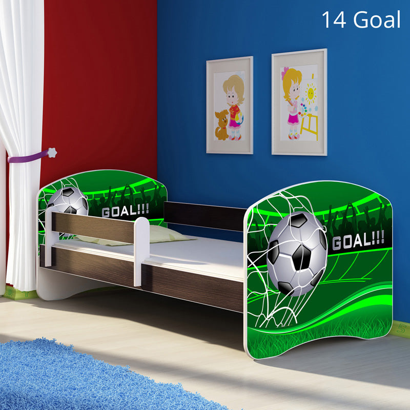 Dječji krevet ACMA s motivom, bočna wenge 180x80 cm 14 Goal