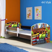 Dječji krevet ACMA s motivom, bočna wenge 180x80 cm 44 Vlak