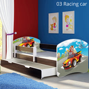 Dječji krevet ACMA s motivom, bočna wenge + ladica 160x80 cm 03 Racing Car