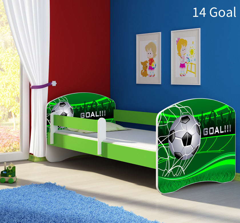 Dječji krevet ACMA s motivom, bočna zelena 140x70 cm 14 Goal