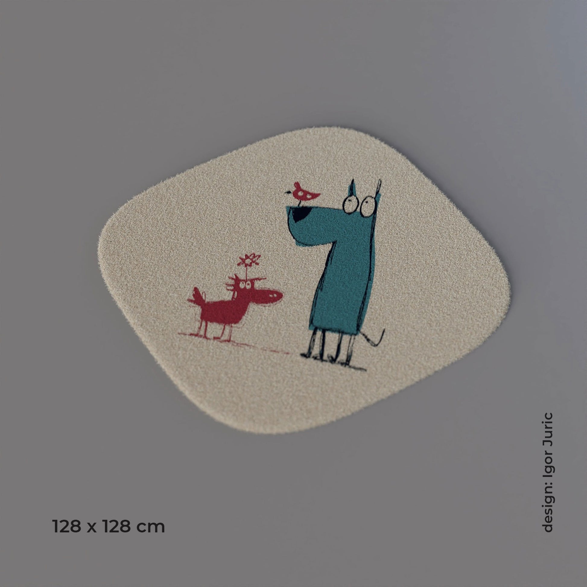 Tepih Dječji Dog 128 x 128 cm