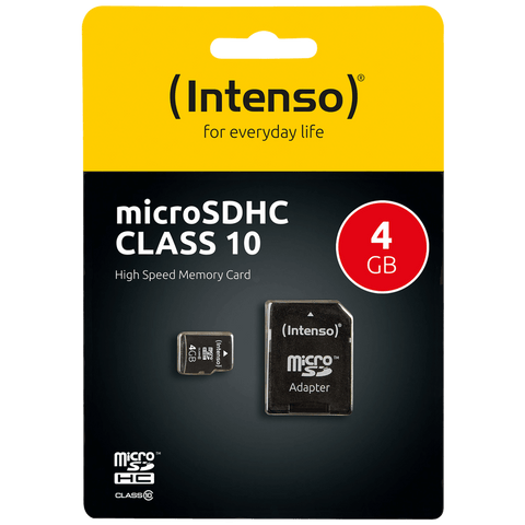 (Intenso) Micro SD Kartica 4GB Class 10 (SDHC &amp;amp; SDXC) sa adapterom - SDHCmicro+ad-4GB/Class10