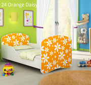 Dječji krevet ACMA s motivom 160x80 cm 24 Orange Daisy
