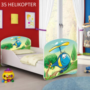 Dječji krevet ACMA s motivom 160x80 cm 35 Helikopter