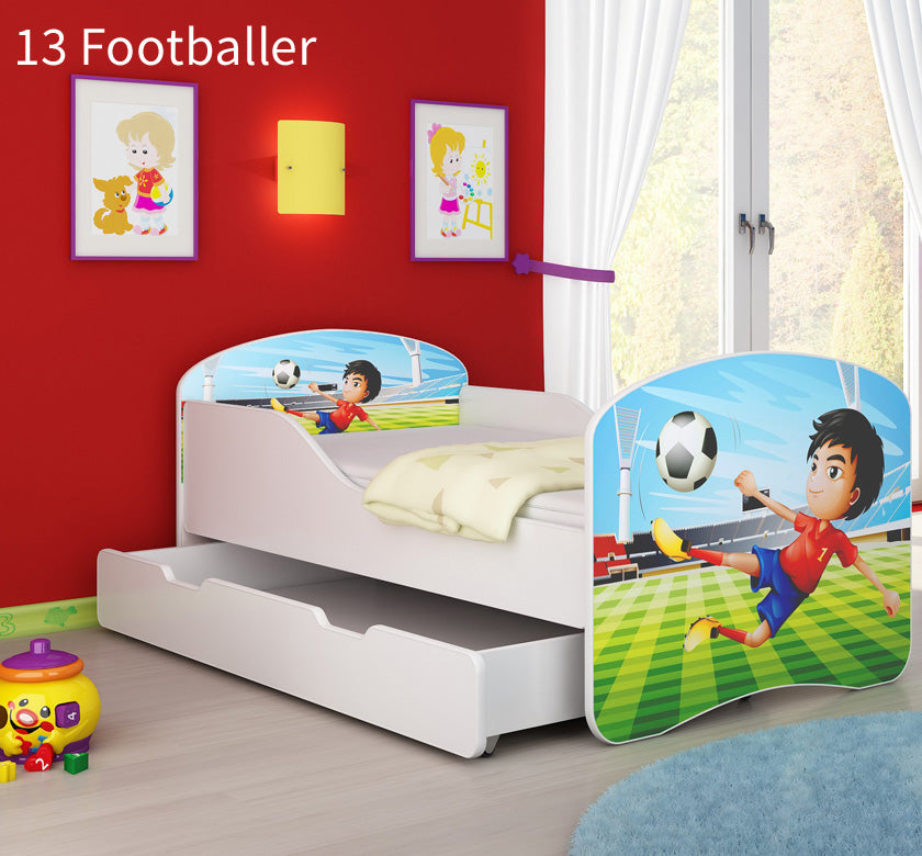 Dječji krevet ACMA s motivom + ladica 140x70 cm 13 Footballer