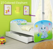 Dječji krevet ACMA s motivom + ladica 140x70 cm 27 Colored Elephant