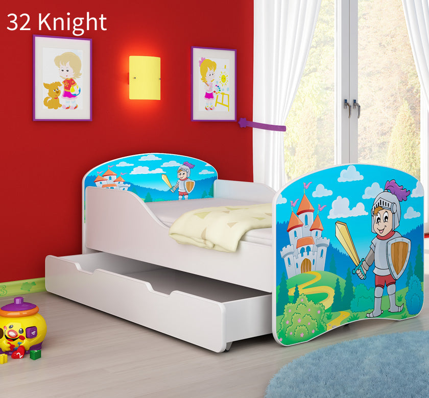 Dječji krevet ACMA s motivom + ladica 160x80 cm 32 Knight