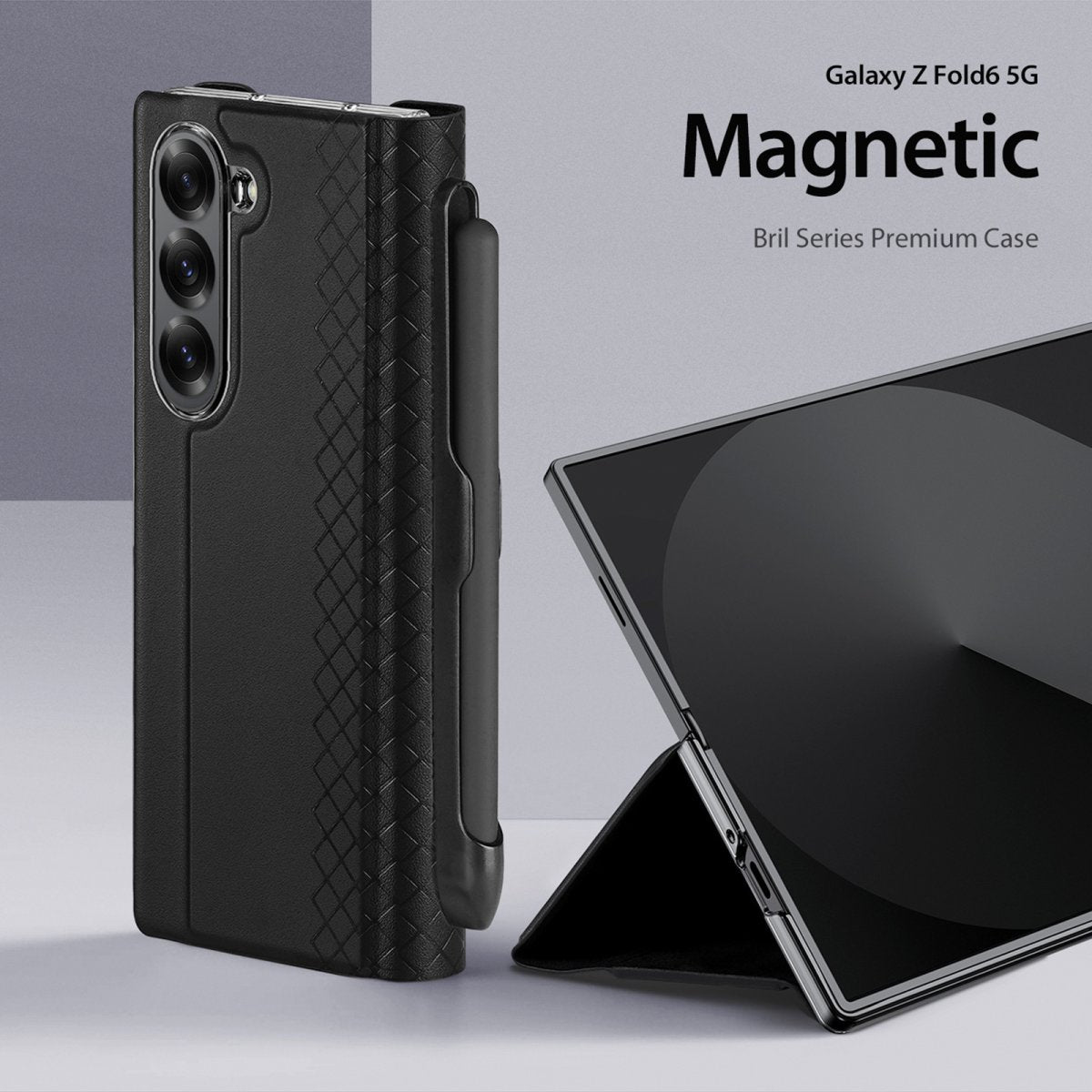 DUX DUCIS BRIL torbica s držačem za olovku za SAMSUNG GALAXY Z Fold 6 - crna
