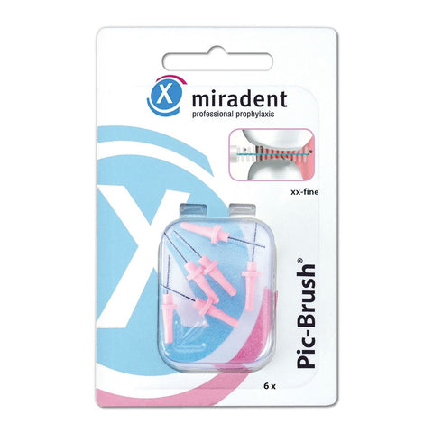 Miradent Pic-Brush, refill kit, pink 6er
