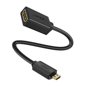 Ugreen 20134 HDMI kabel 0,1 m HDMI Tip D (Micro) HDMI Tip A (Standard) Crno