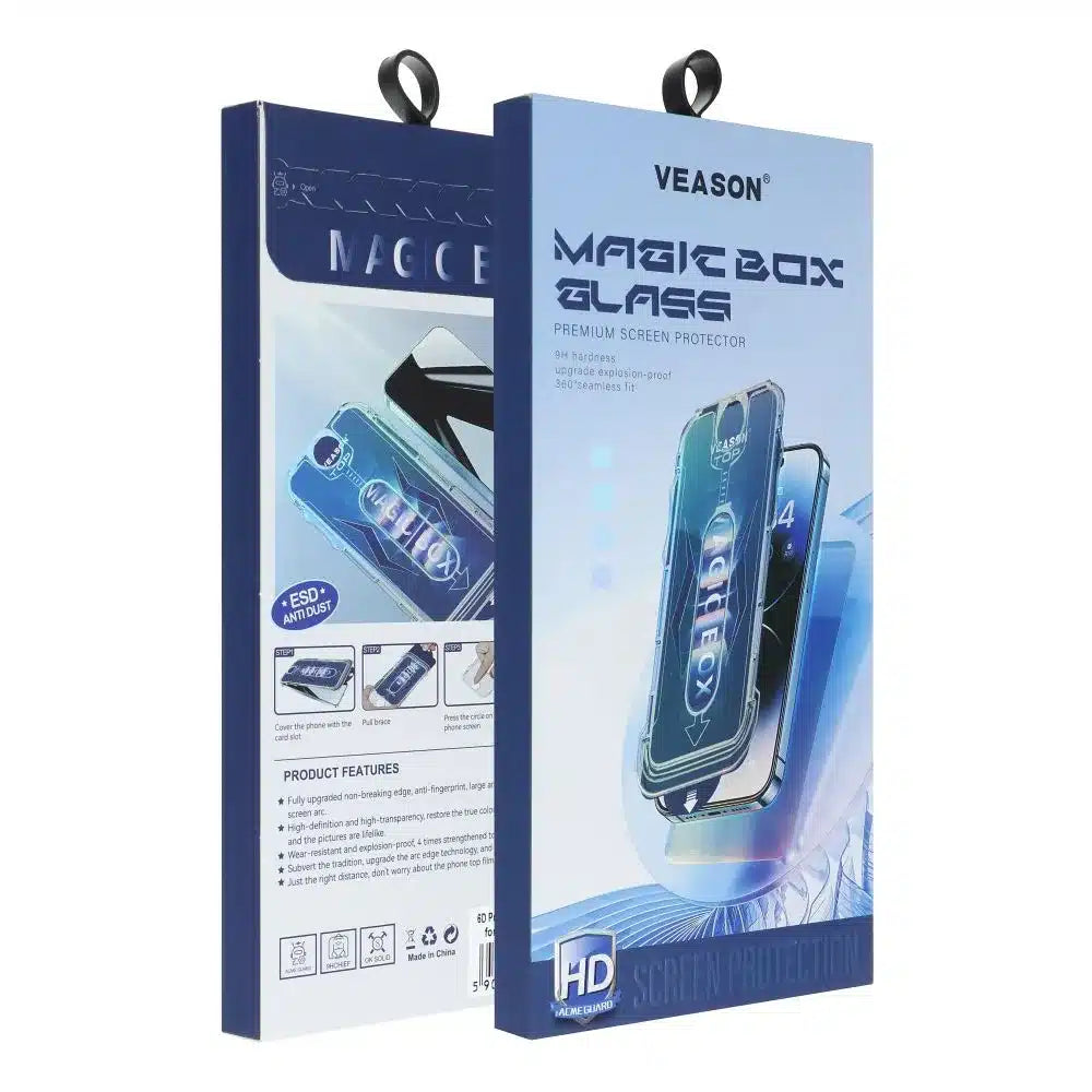 Kaljeno staklo 6D Pro Veason Easy-Install Glass – za iPhone XR / iPhone 11 crno