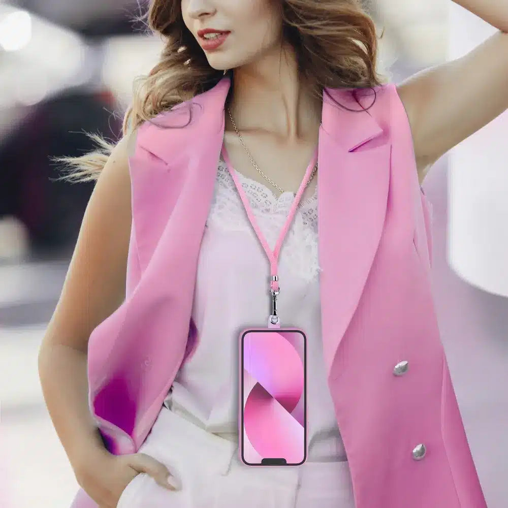 SWING privjesak za telefon podesive duljine / duljina kabela 165 cm (max 82,5 cm u omči) / rame ili vrat – lite pink