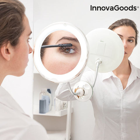 InnovaGoods Mizoom led ogledalo za povećavanje s fleksibilnom rukom i usisnom prianjaljkom