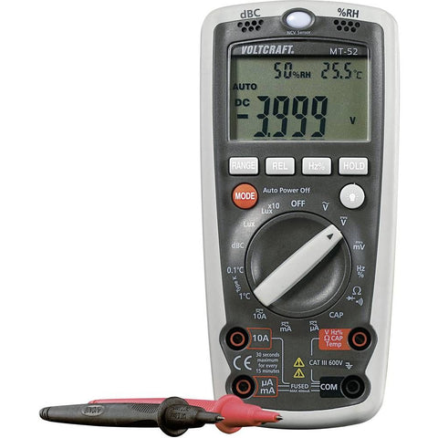 VOLTCRAFT MT-52 ručni multimetar digitalni funkcija mjerenja okoliša CAT III 600 V Zaslon (brojevi): 4000