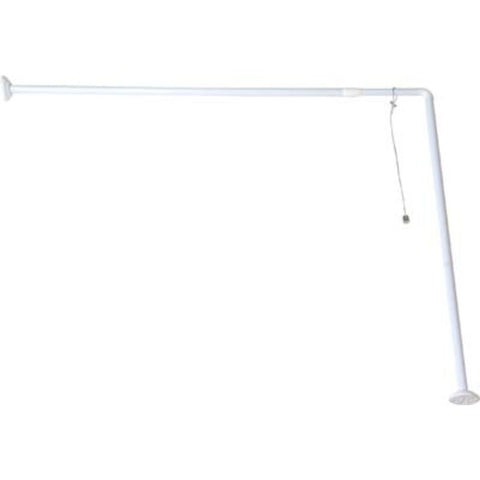 TENDANCE DRŽAČ ZAVJESE ZA KADU SA KABLOM ZA PRIČVRŠĆIVANJE ZA STROP ALUMINIJ, BIJELI